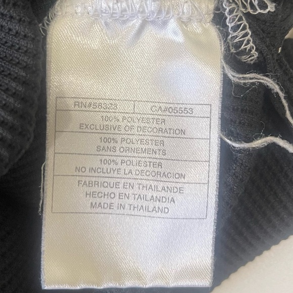 Nike Air Jordan Ribbed Long Sleeve Black White Size Large - Picture 8 of 9